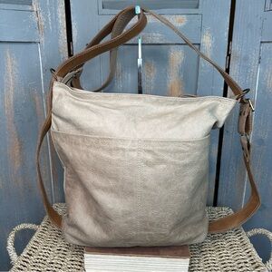 Khelman Bespoke Convertible Leather Backpack Crossbody Shoulder Bag